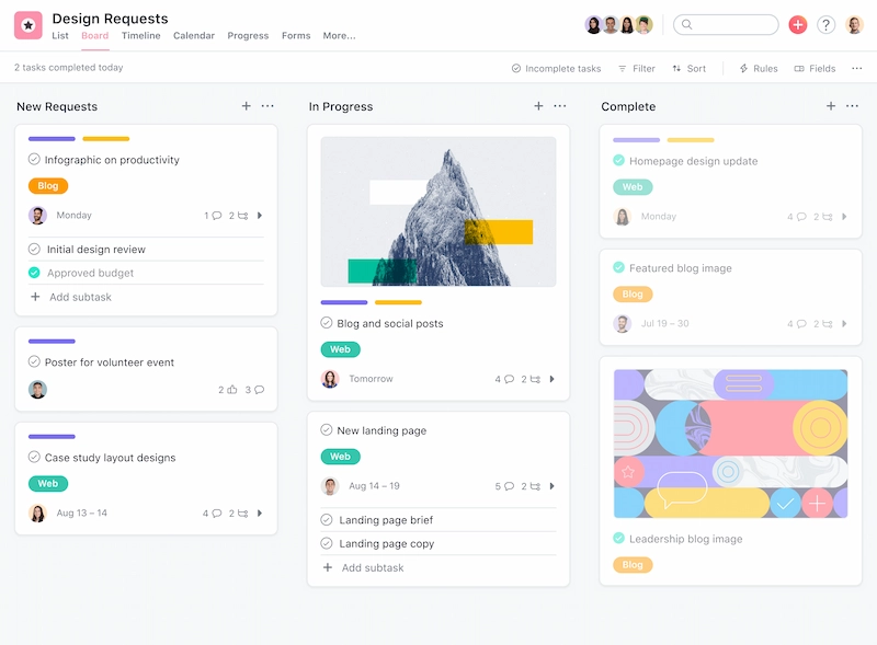 Asana für abteilungsübergreifende Zusammenarbeit 